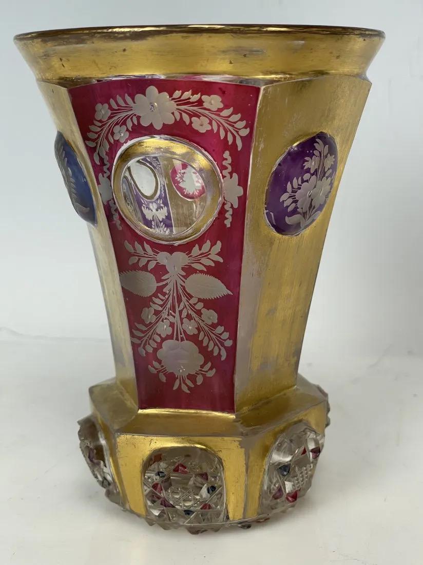 19TH C. MOSER BEAKER (1 of 2)