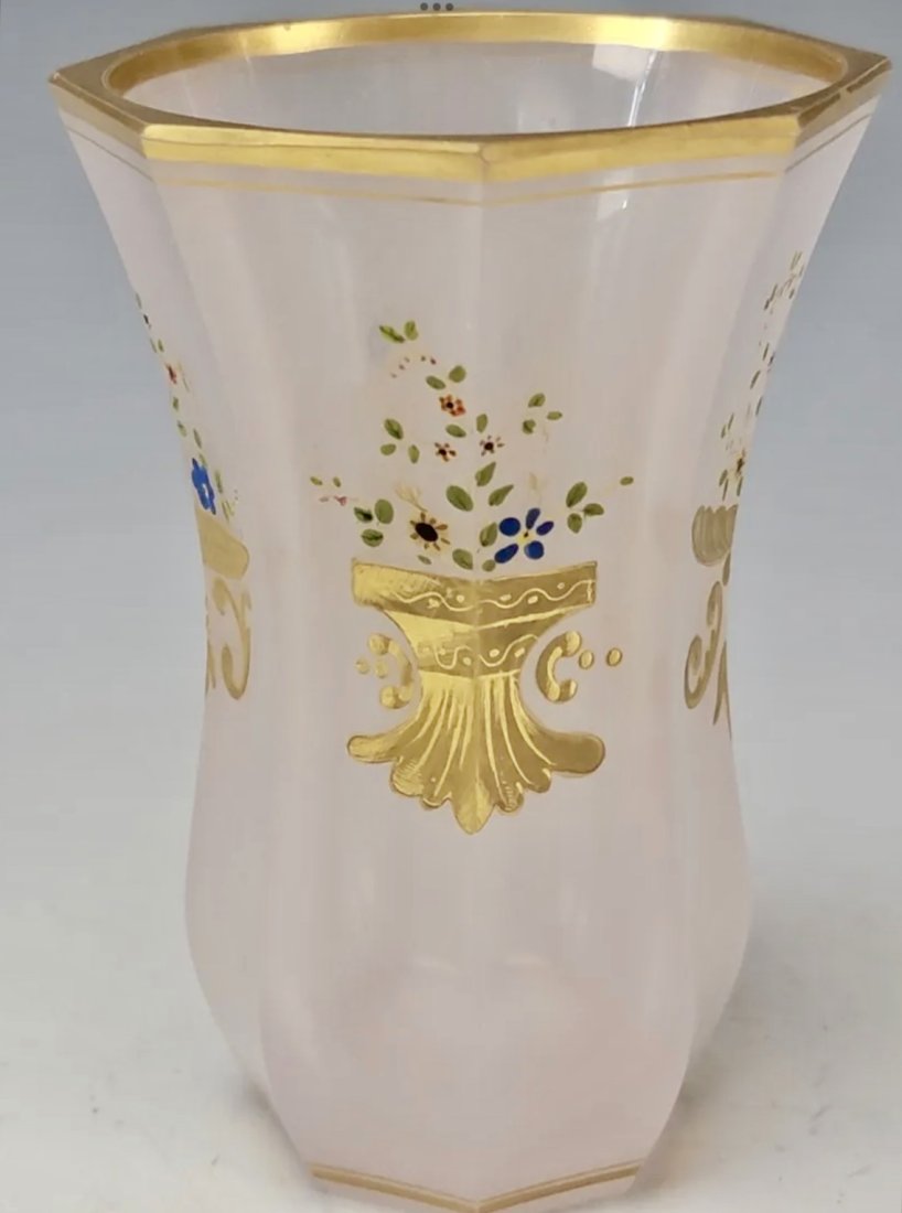 A FINE 19TH C. MOSER ENAMELED AND GILT BEAKER (1 of 3)