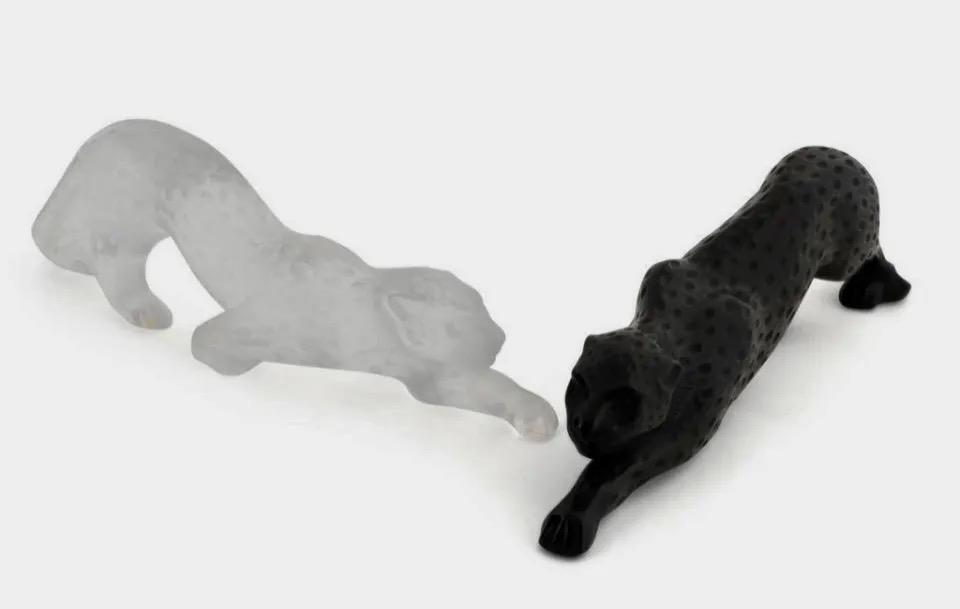 PAIR OF LALIQUE  ZEILA PANTHERS (1 of 5)
