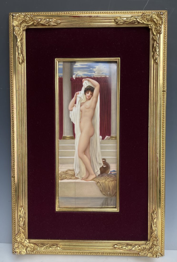 A LARGE BERLIN KPM PORCELAIN PLAQUE SIGNED WAGNER (1 of 5)