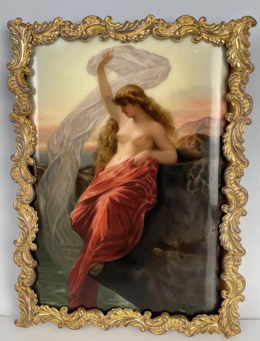 19TH C. GERMAN PORCELAIN PLAQUE SIGNED WAGNER (1 of 3)