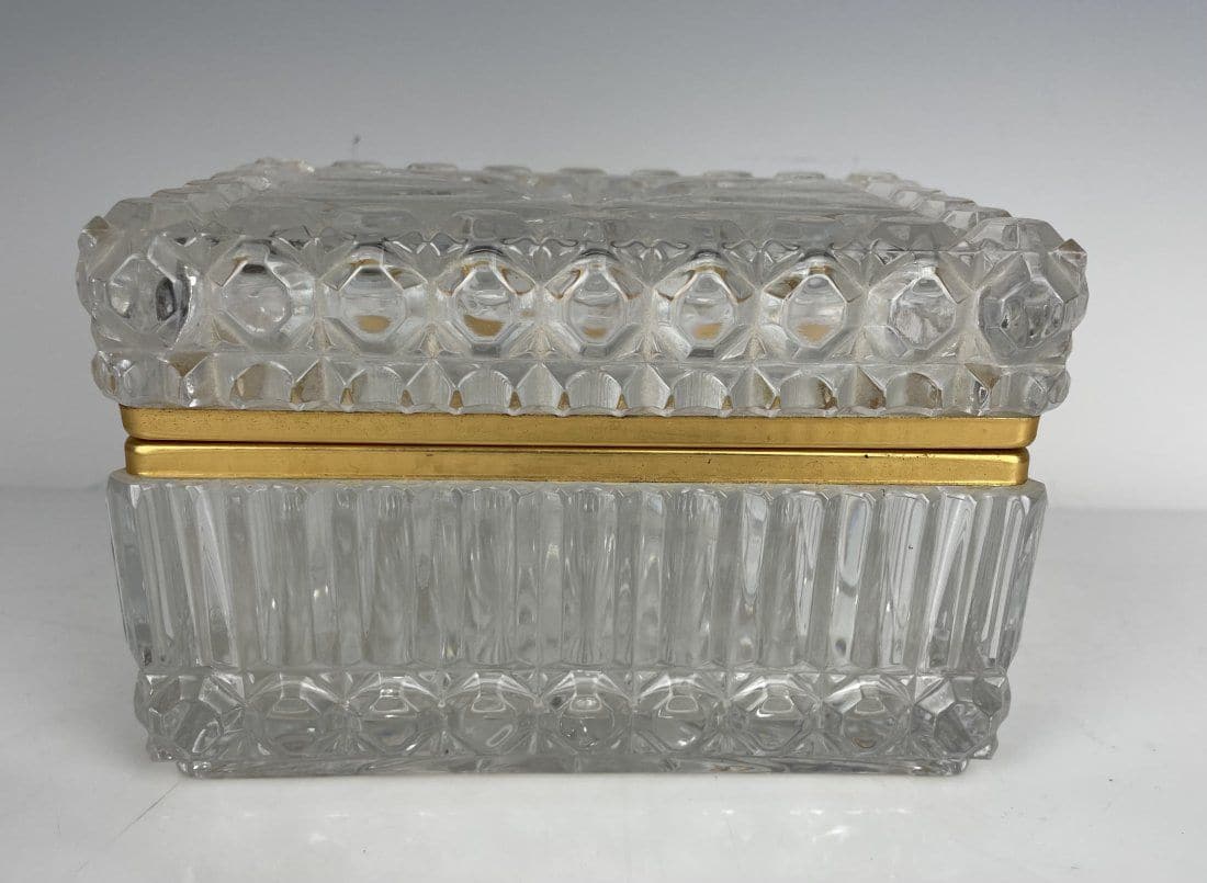 ORMOLU MOUNTED BACCARAT STYLE CRYSTAL BOX (1 of 3)