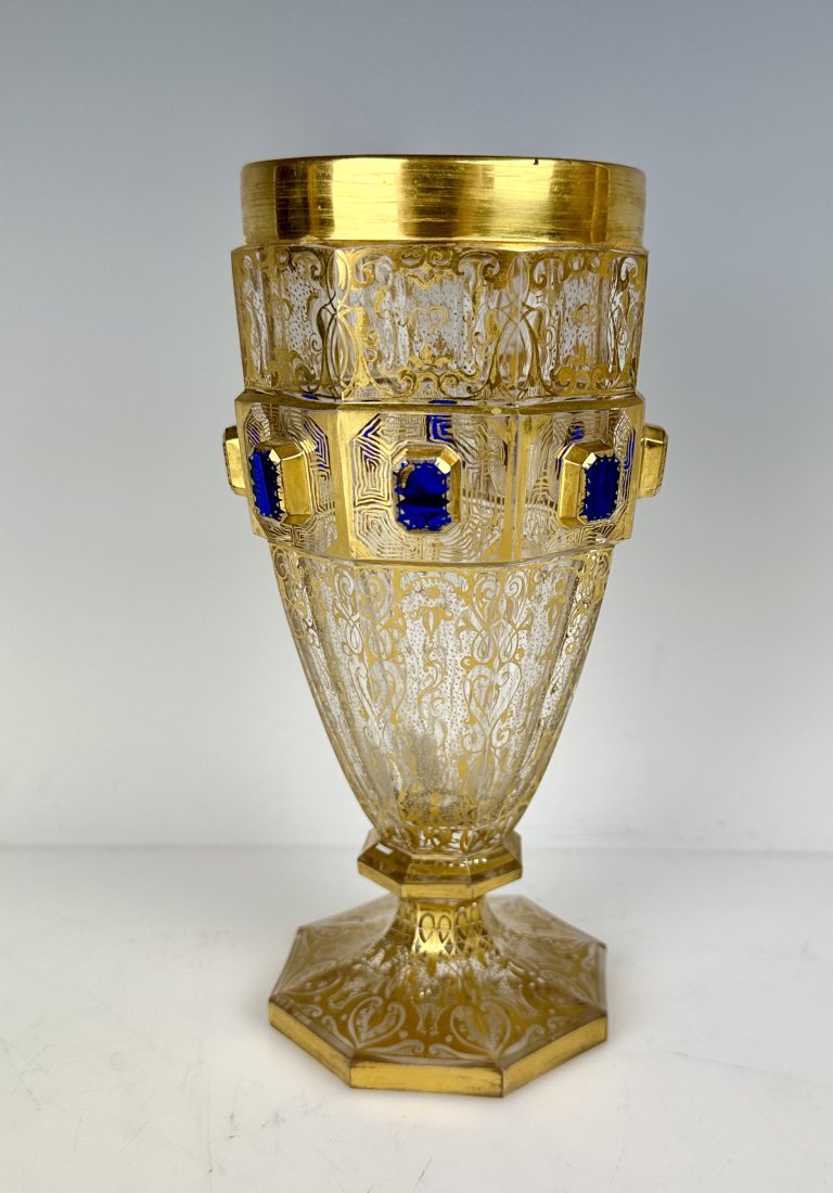 19TH C. MOSER GOBLET (1 of 4)