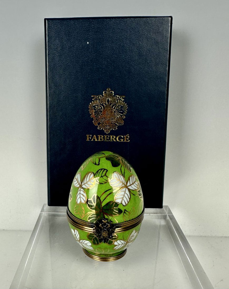 IMPERIAL FABERGE ENAMELED LIMOGE PORCELAIN EGG (1 of 3)