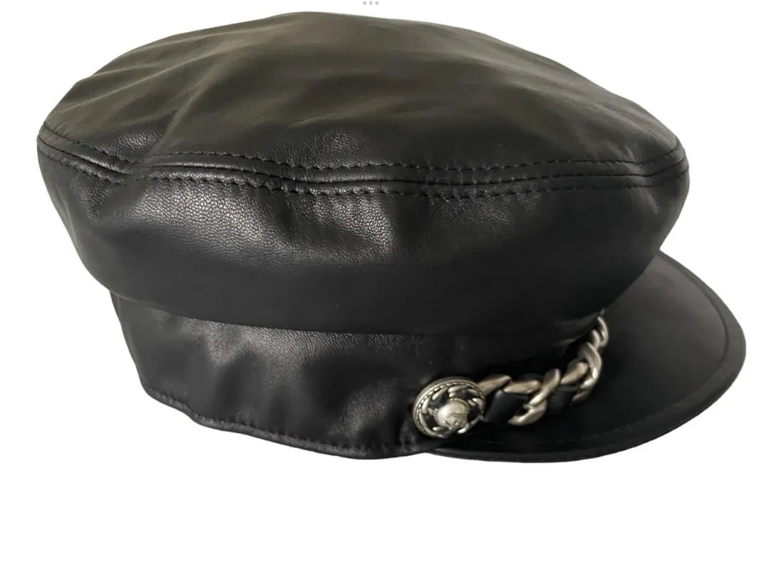 CHANEL LEATHER BIKER HAT (1 of 4)