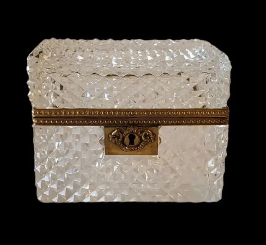 19TH C. ORMOLU MOUNTED BACCARAT BOX (1 of 3)