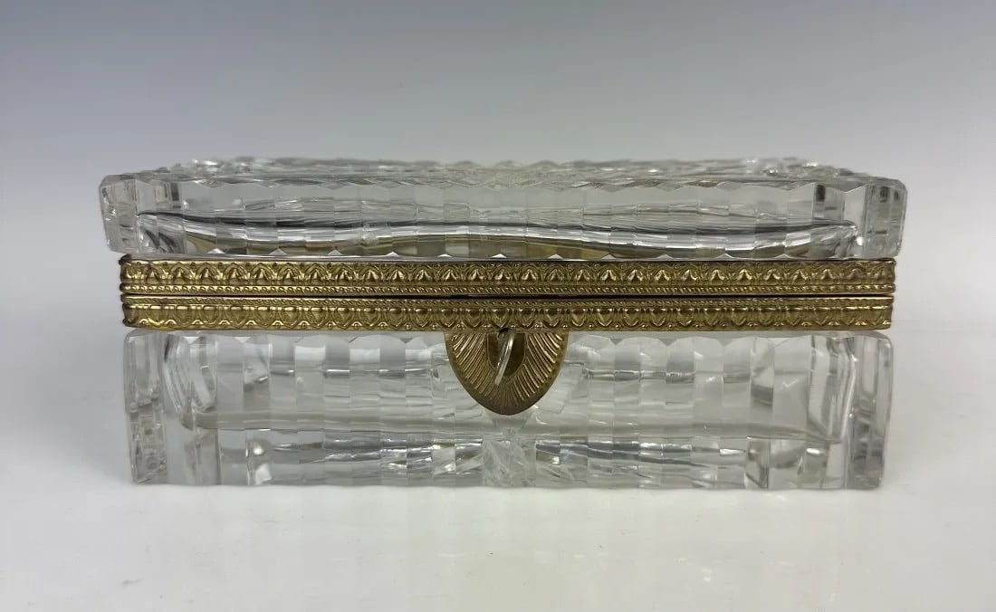 ORMOLU MOUNTED BACCARAT STYLE CRYSTAL BOX (1 of 3)