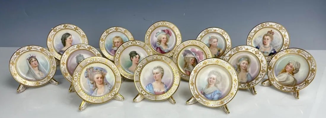 A VERY RARE SET OF 14 AMBROISIUS LAMM DRESDEN NAME CARD HOLDERS (1 of 9)