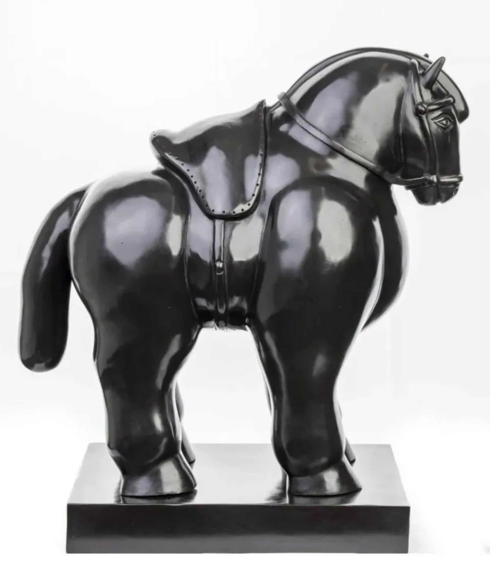 LARGE BOTERO BRONZE HORSE WITH SADDLE (1 of 3)