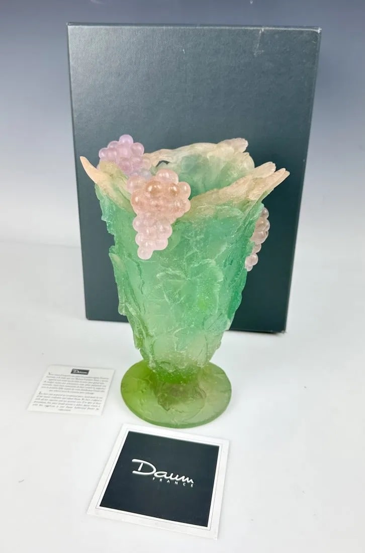 A LARGE DAUM PATE DE VERRE VASE (1 of 5)
