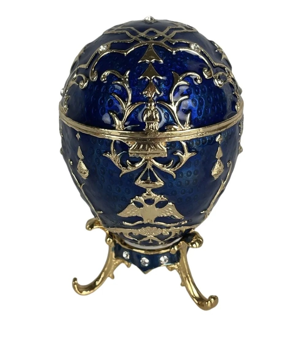 AFTER FABERGE ENAMEL EGG: Good condition. Estimate $300-400