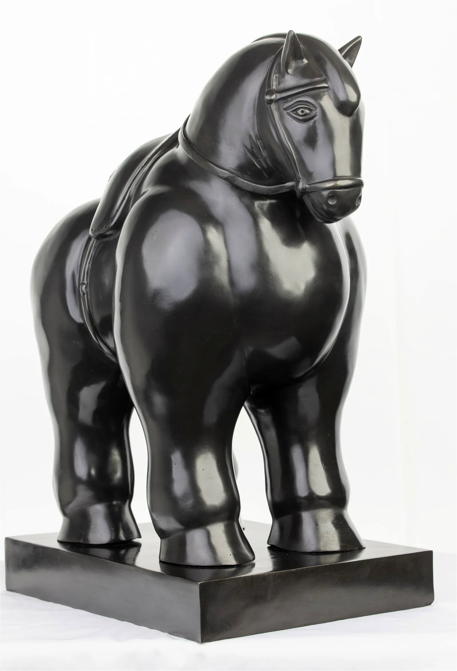 LARGE BOTERO BRONZE HORSE WITH SADDLE (1 of 4)