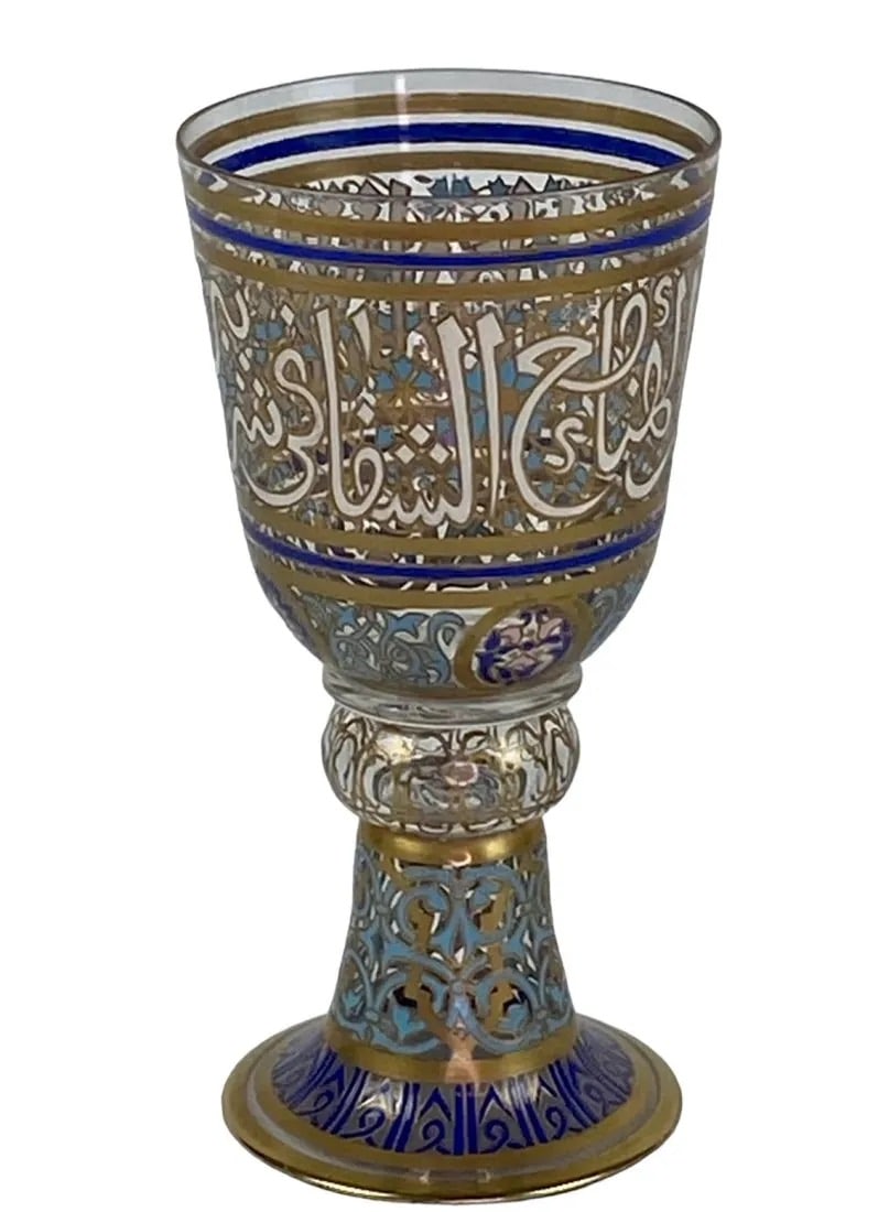 ANTIQUE ISLAMIC ENAMELED LOBMEYR GLASS (1 of 4)