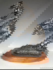 LARGE BRONZE SCULPTURE AFTER FREDERIC REMINGTON