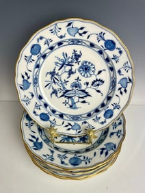 SET OF 6 MEISSEN BLUE ONNION PLATES