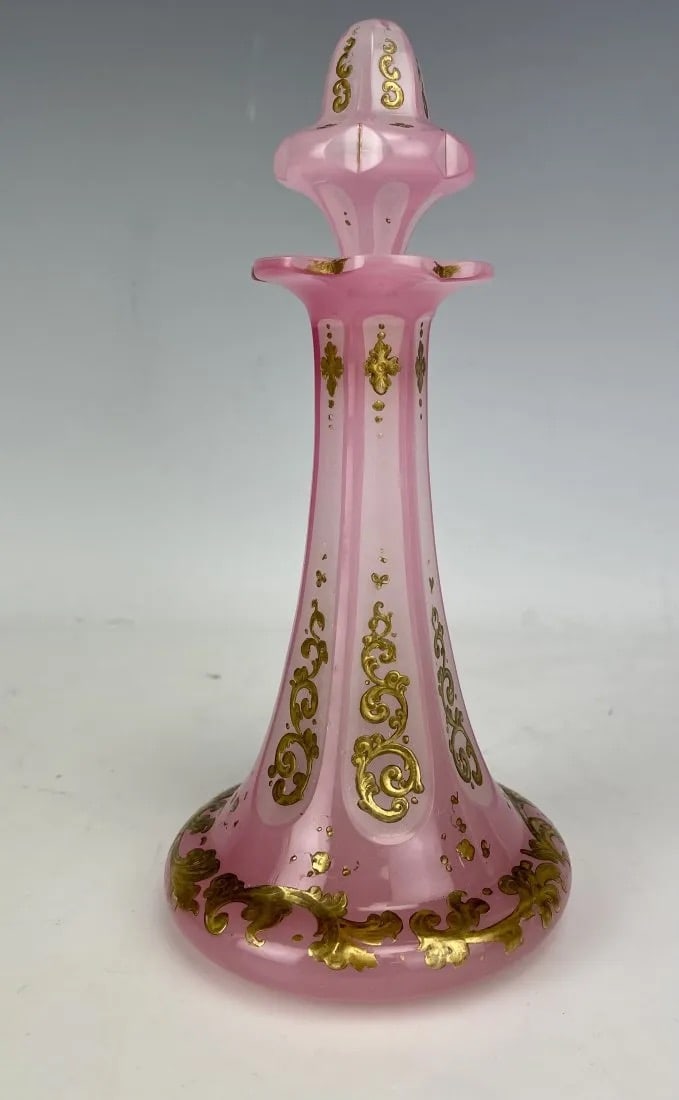 19TH C. GILT AND MOSER PERFUME BOTTLE (1 of 4)