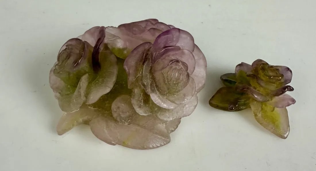 TWO DAUM PATE DE VERRE ITEMS (1 of 4)