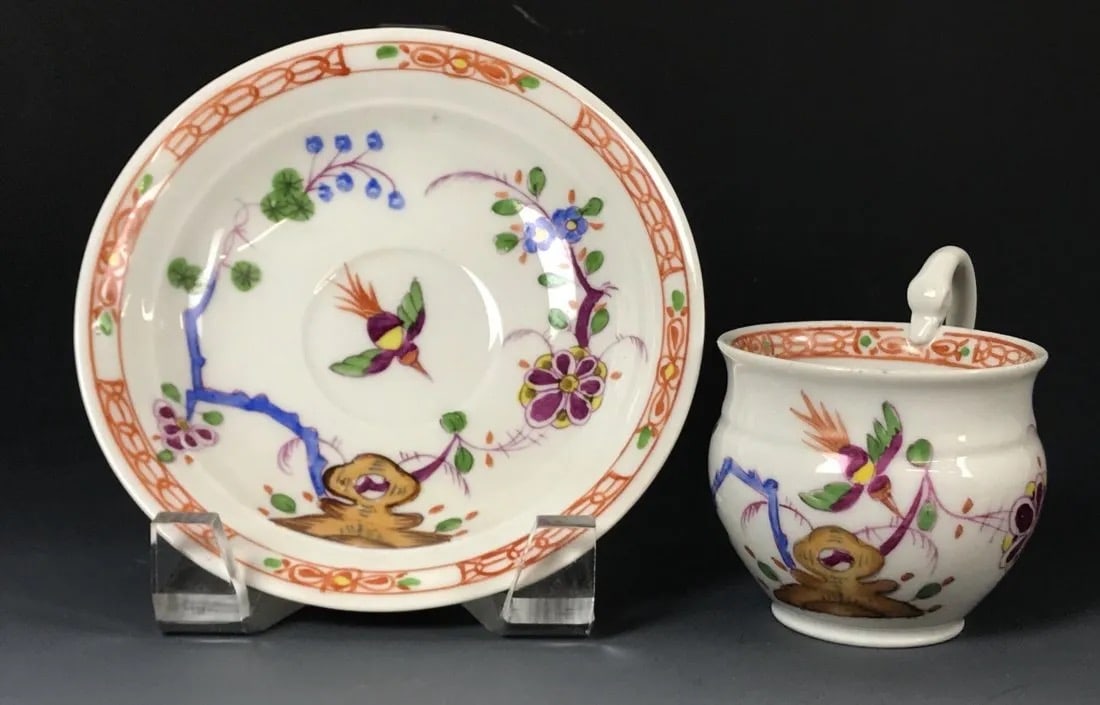 19TH C. MEISSEN CUP AND SAUCER: Saucer 5 inches diameter. Good condition. Estimate $400-500