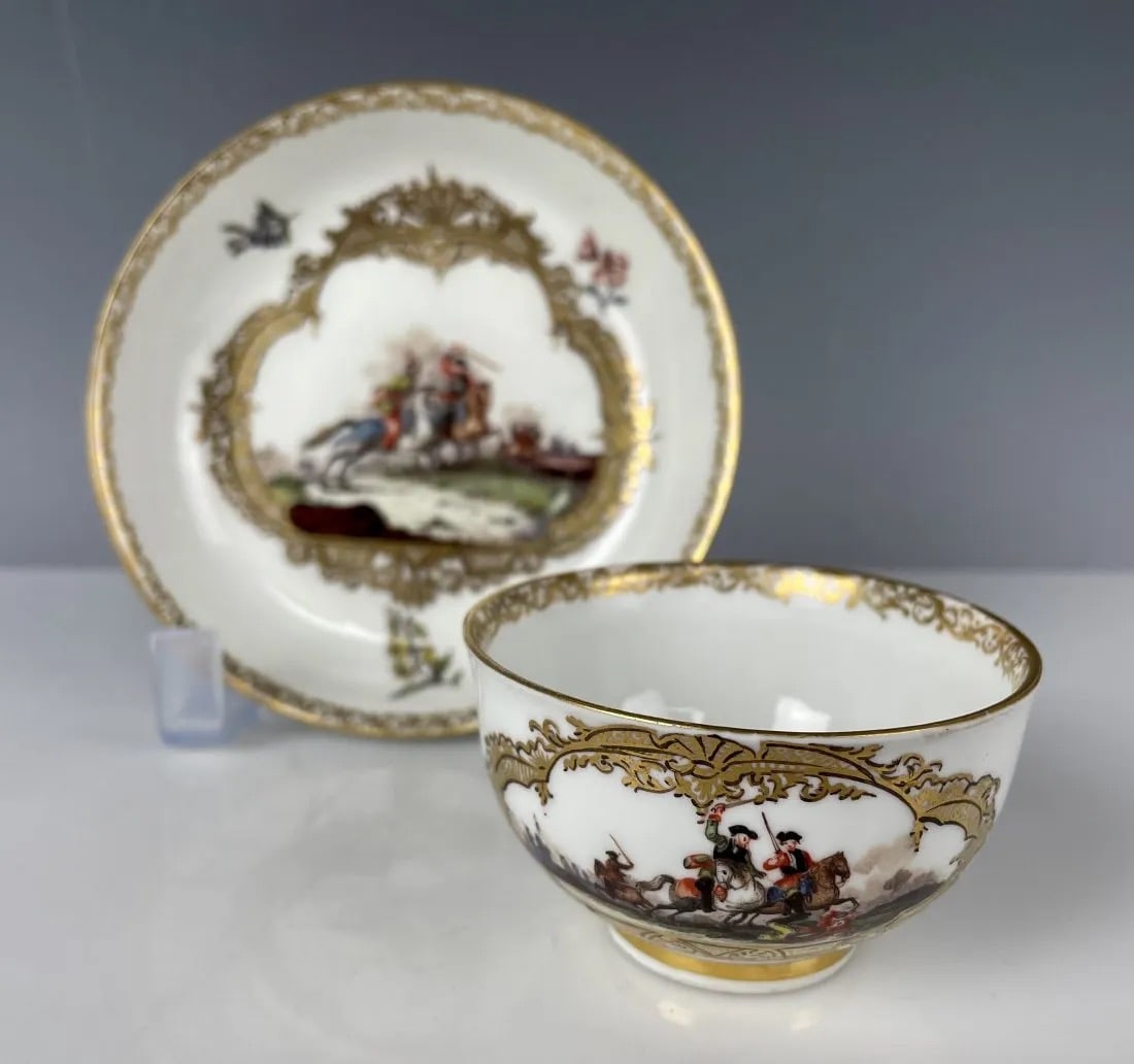 18TH C. MEISSEN TEA BOWL (1 of 5)