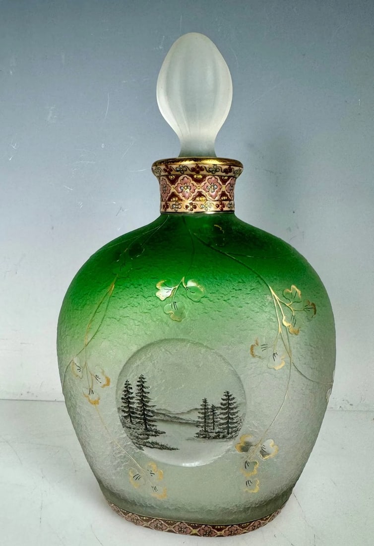 DAUM NANCY ENAMELLED PERFUME BOTTLE (1 of 5)