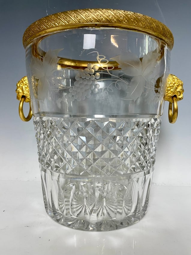 ORMOLU MOUNTED BACCARAT CRYSTAL ICE BUCKET (1 of 3)