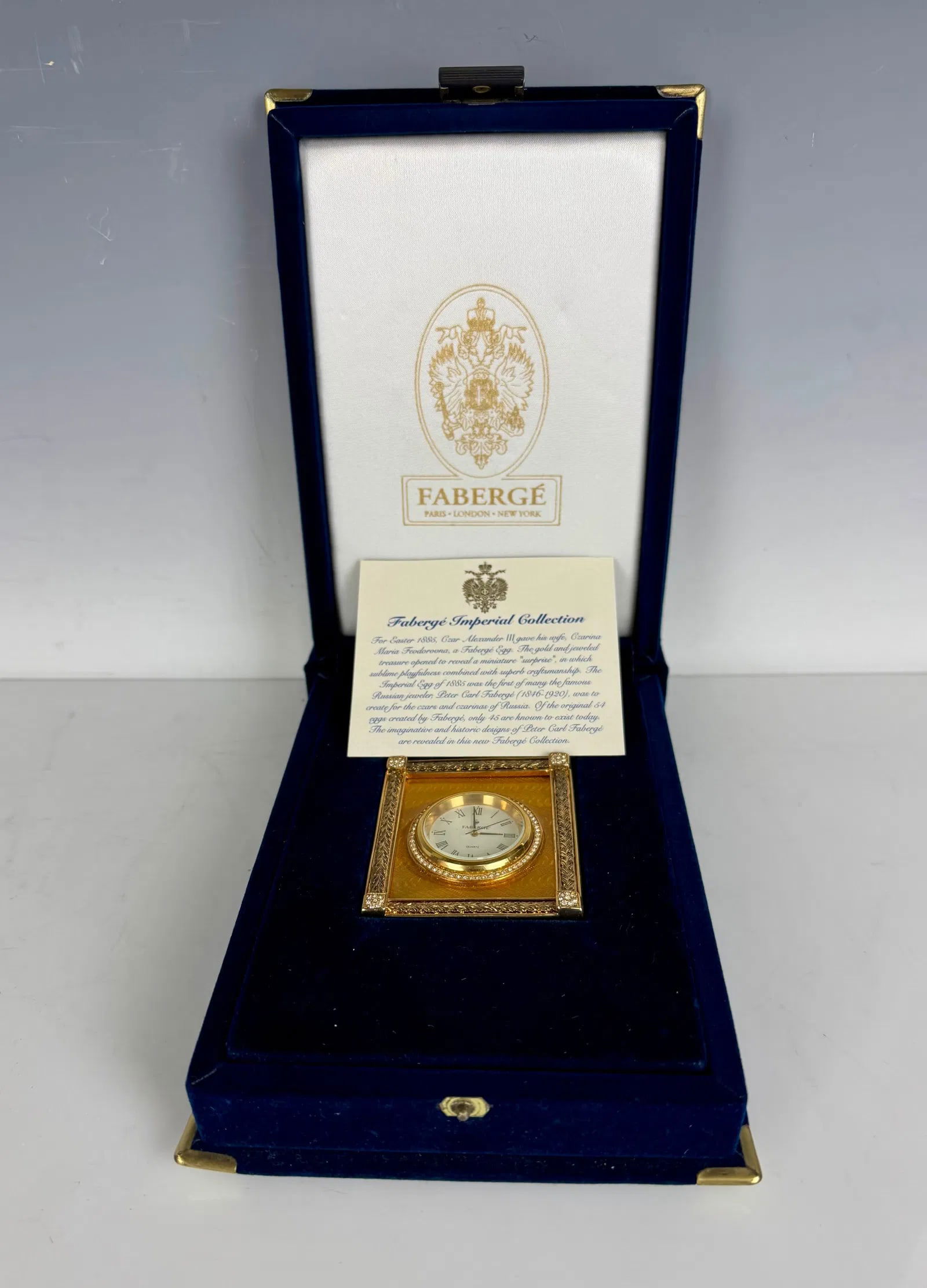 IMPERIAL FABERGE ENAMEL CLOCK (1 of 3)