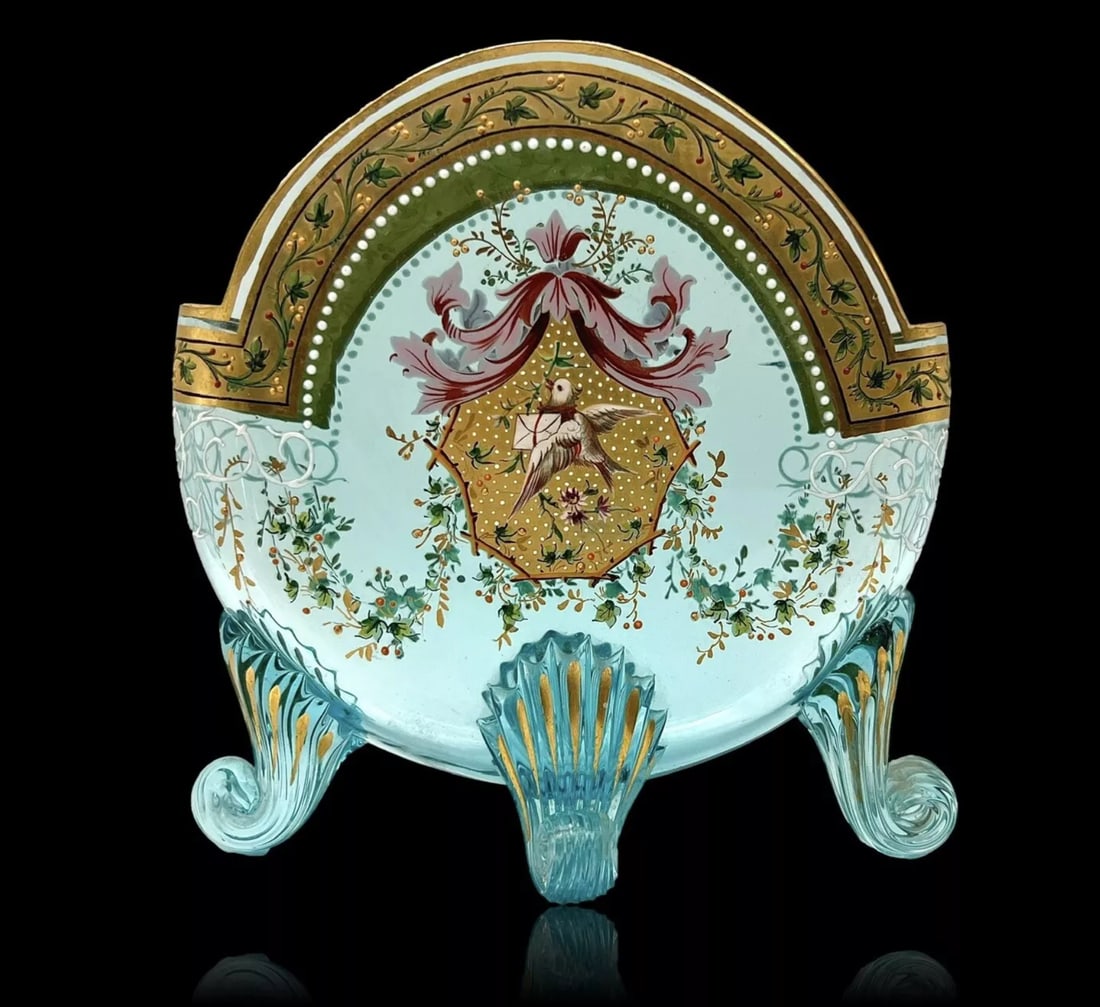 A MAGNIFICENT ENAMELLED MOSER VASE (1 of 3)