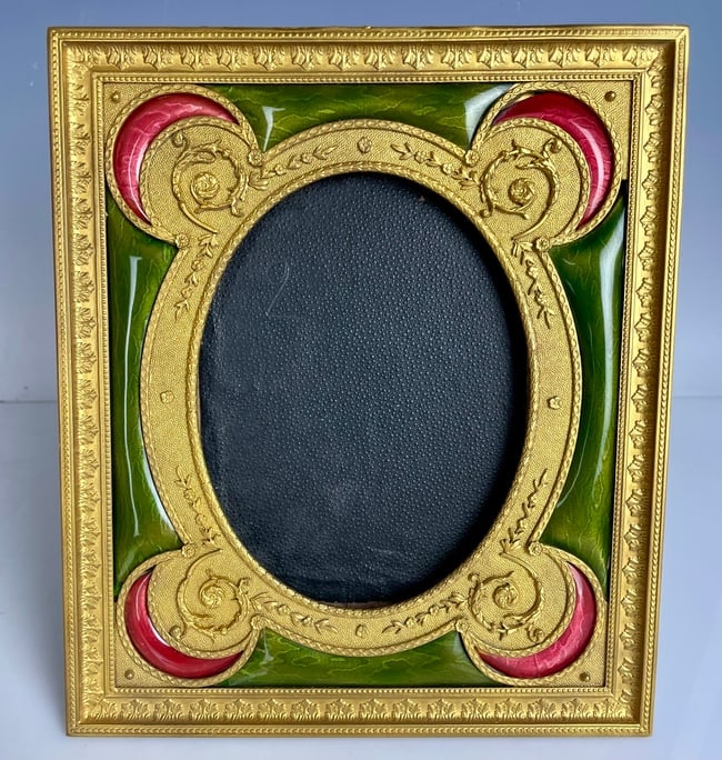 19TH C. FRENCH ENAMEL PICTURE FRAME (1 of 2)