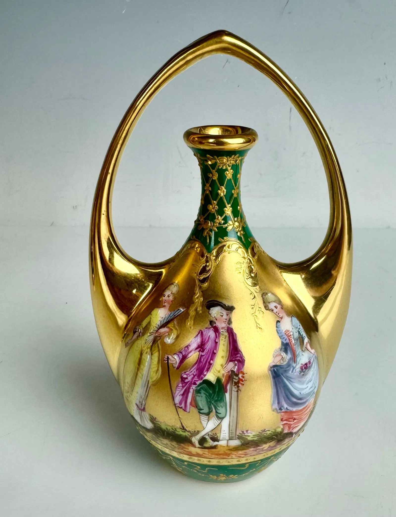 ANTIQUE DRESDEN PORCELAIN MINIATURE VASE (1 of 3)