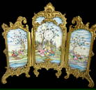 A LARGE AUSTRIAN ENAMEL SCREEN CLOCK