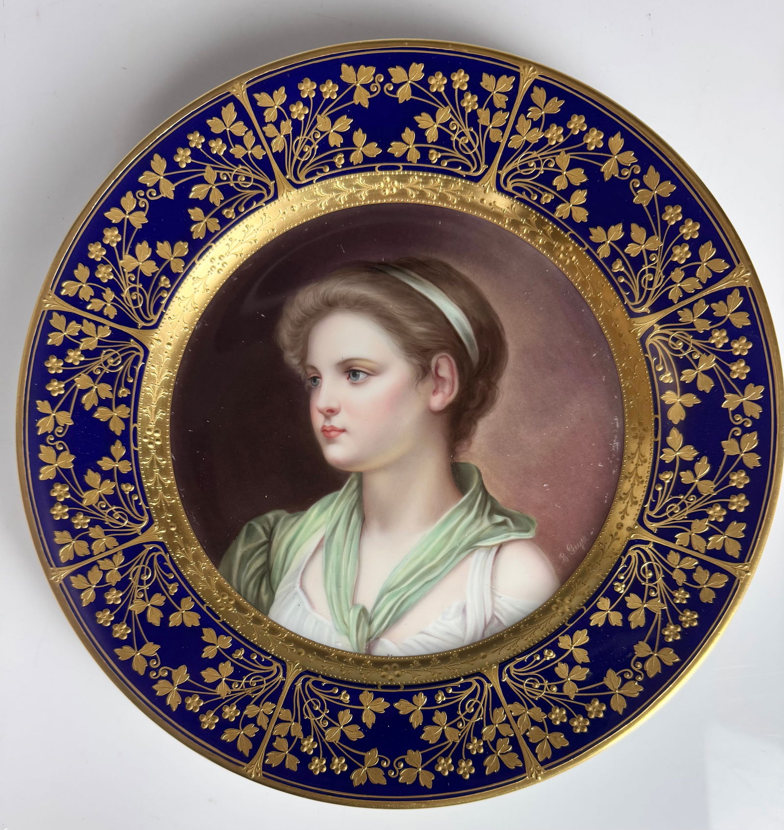 LENOX HAND PAINTED PORTRAIT PORCELAIN PLATE TIFFANY (1 of 4)