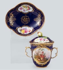 19TH C. MEISSEN CUP AND SAUCER