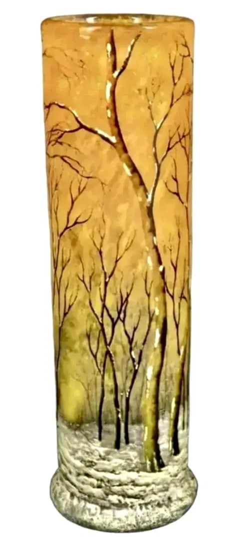 DAUM NANCY WINTER SCENE VASE (1 of 3)