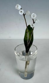 FABERGE STYLE CARVED STONE AND ROCK CRYSTAL STUDY