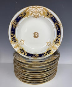SET OF 11 ART NOUVEAU BERLIN KPM  SOUP PLATES