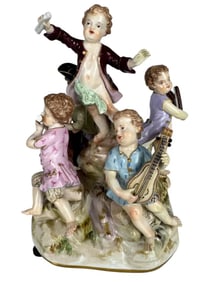 19TH C. MEISSEN GROUP OF MUSICIANS