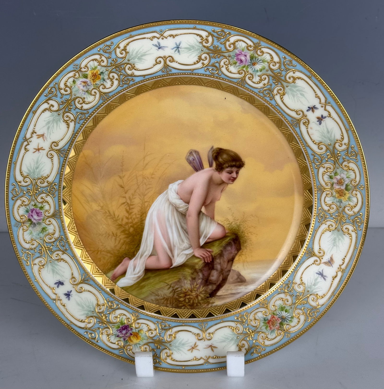 DRESDEN PORCELAIN PLATE: Circa 1900. Measures 10” d. In excellent condition. Estimate $800-1000