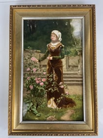 A LARGE 19TH C. BERLIN KPM PORCELAIN PLAQUE