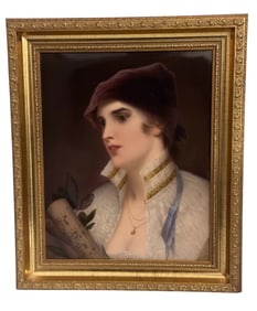 A LARGE BERLIN KPM PORCELAIN PLAQUE