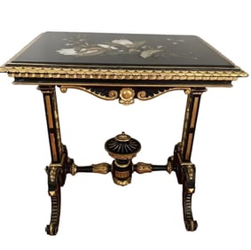 A VERY FINE ITALIAN PIETRA DURA TOP OCCASIONAL TABLE