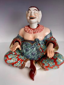 A LARGE MEISSEN STYLE PORCELAIN NODDER