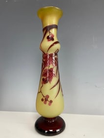 A LARGE GALLE CAMEO GLASS VASE CIRCA 1900