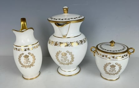 19TH C. IMPERIAL LOUIS PHILLIP SEVRES PORCELAIN TEA SET