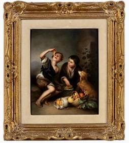 A LARGE BERLIN KPM PORCELAIN PLAQUE