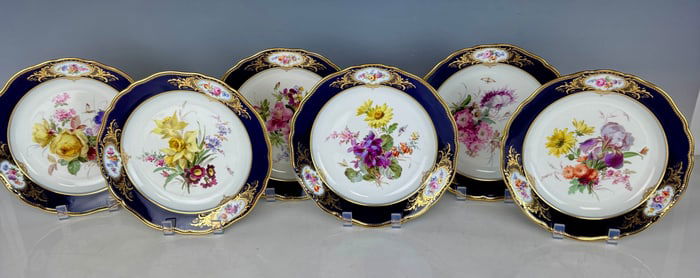 SET OR 6 MEISSEN PLATES
