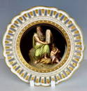A MAGNIFICENT MASTER PAINTED RETICULATED MEISSEN PLATE