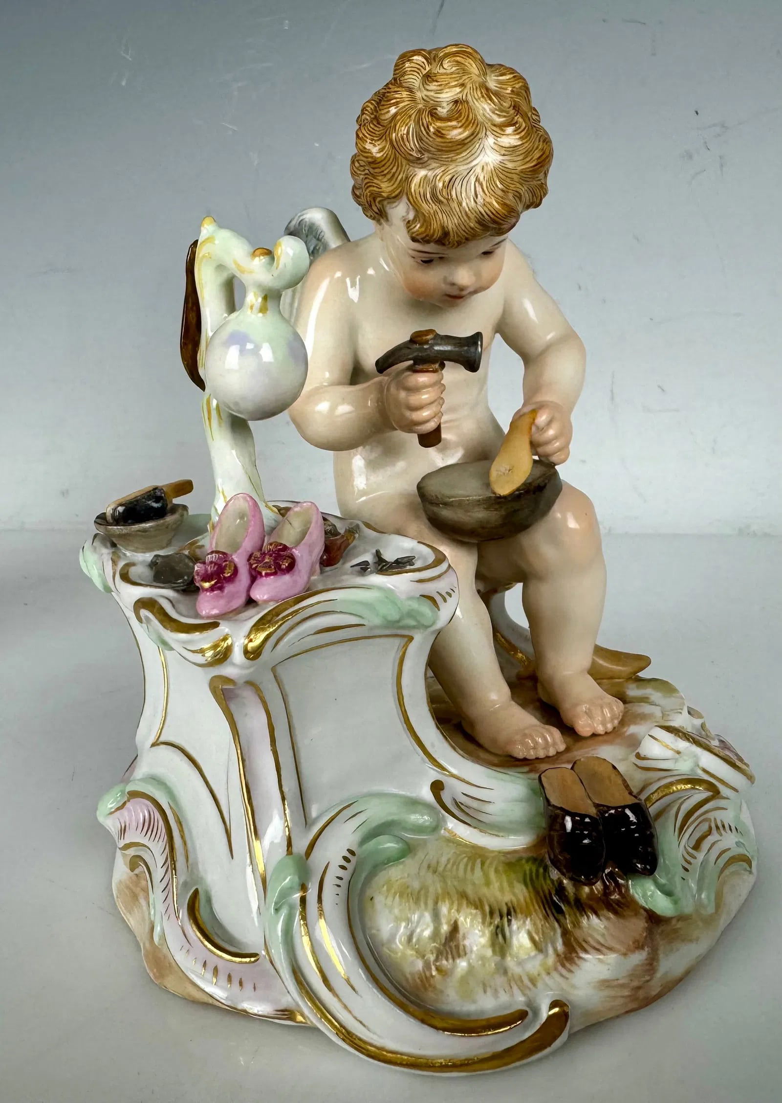 19TH C. MEISSEN SHOE MAKER (1 of 4)
