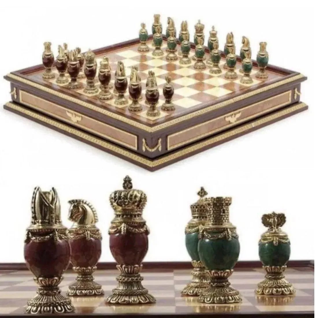 IMPERIAL FABERGE ENAMEL CHESS SET (1 of 4)