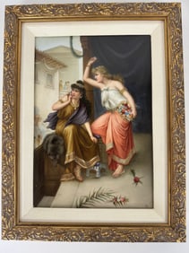 19TH C. BERLIN KPM PORCELAIN PLAQUE AFTER COOMANS