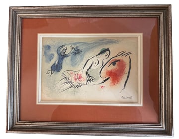MARC SHAGALL ORANGE COW LITHO